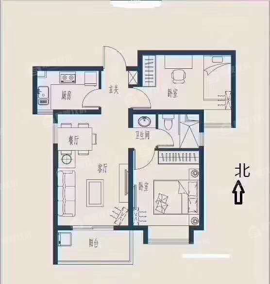 安联新青年广场2室2厅1卫78㎡