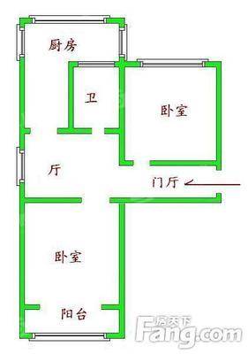 银龙小区（北区）2室2厅1卫65㎡