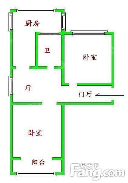 银龙小区（北区）2室2厅1卫65㎡