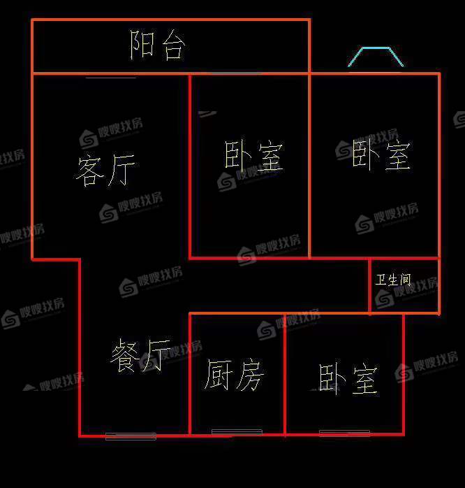 新新家园3室2厅2卫120㎡