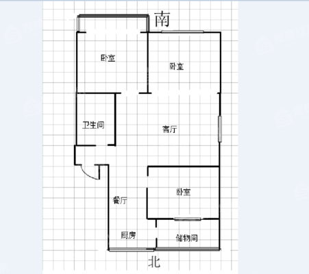 鹿栅子沟居住小区3室2厅1卫94㎡