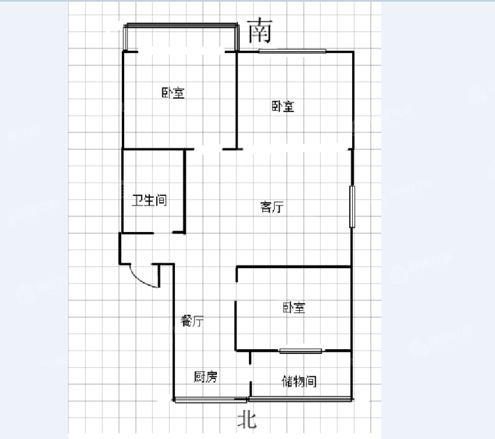 鹿栅子沟居住小区3室2厅1卫94㎡