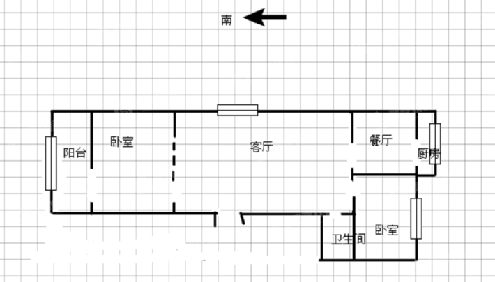 虹桥组团12室2厅1卫59㎡