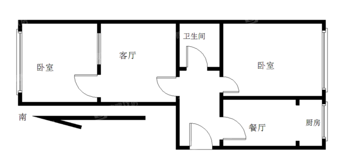 中居宅2室1厅1卫63㎡