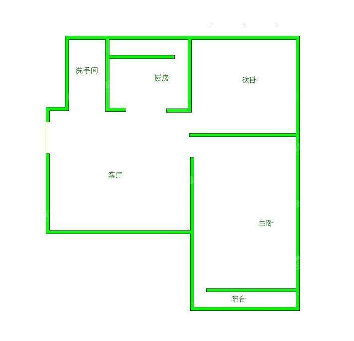 裕东小区2室1厅1卫56㎡