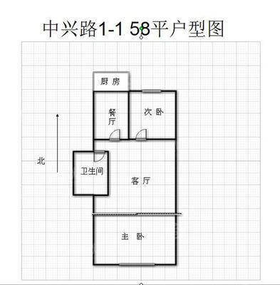 中兴路小区2室1厅1卫58㎡