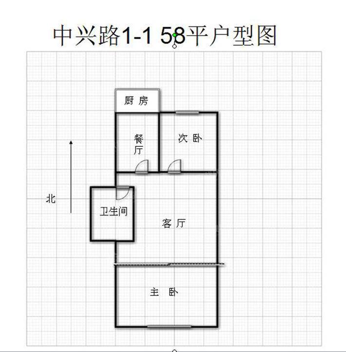 中兴路小区2室1厅1卫58㎡