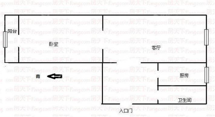 老居宅小区2室1厅1卫56㎡