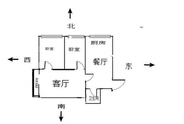石化新村2室2厅1卫58㎡