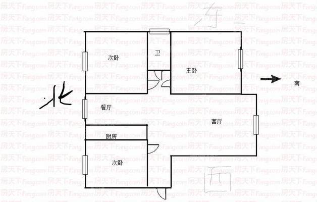 万和城国际广场D区33室2厅1卫107㎡