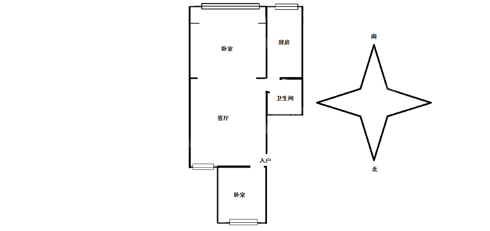 南兴隆花园小区2室2厅1卫60㎡