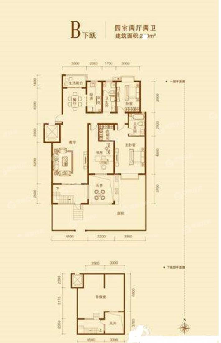 大者5室2厅2卫210㎡