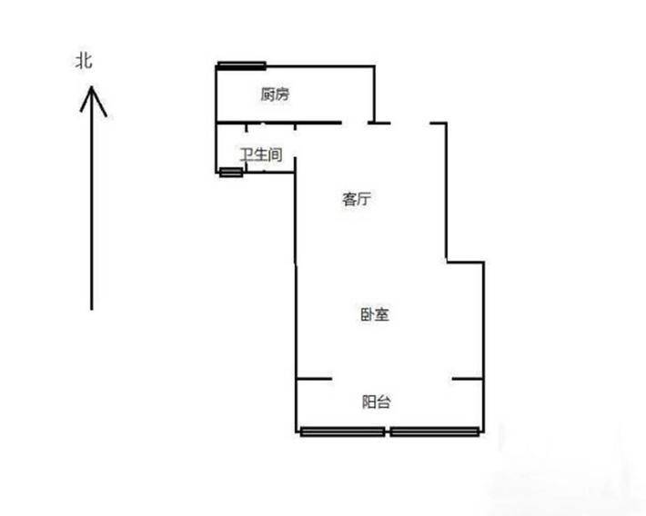 观峰嘉邸1室1厅1卫49㎡