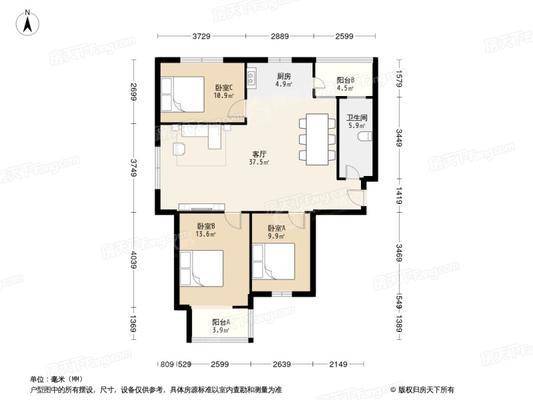 御景阁（富瀛苏园）3室2厅2卫117㎡