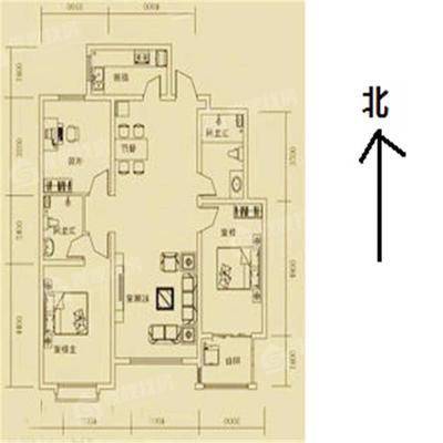 天成郡府东区3室2厅2卫130㎡