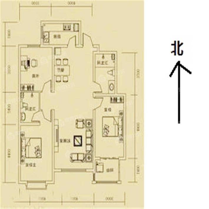 天成郡府东区3室2厅2卫130㎡
