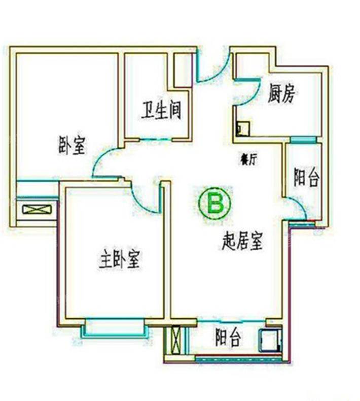 紫晶悦城（2号地）2室1厅1卫93㎡