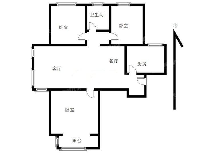 紫晶悦城（2号地）3室2厅1卫116㎡