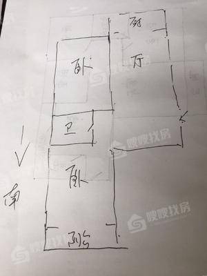 西山宾馆家属宿舍2室2厅1卫96㎡