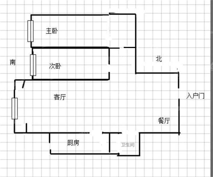 吉品花园名嘉花园二期2室2厅1卫84㎡