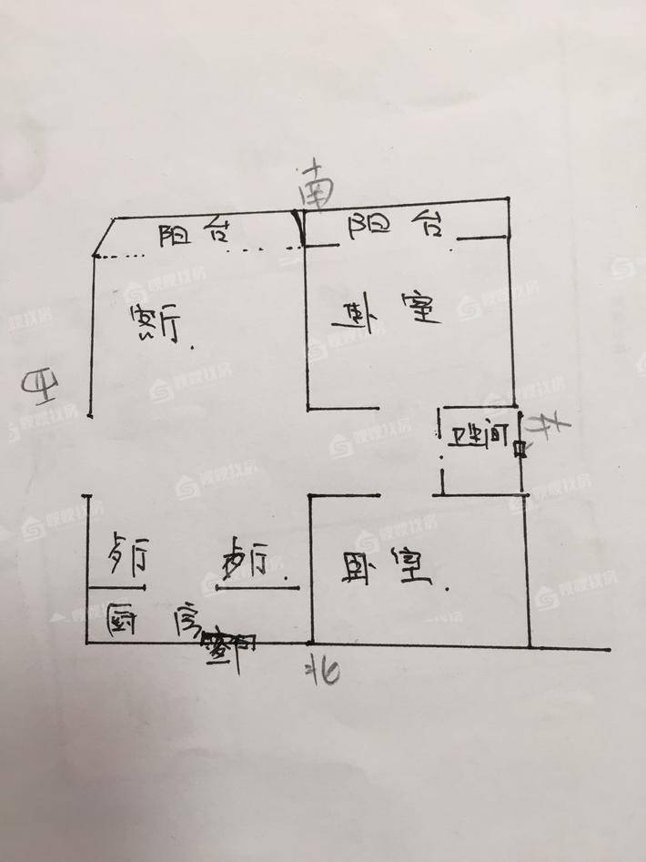 龙泉花园（西区）2室2厅1卫100㎡