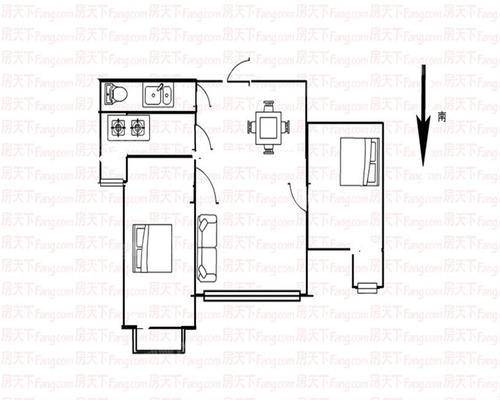 西城公馆2室2厅1卫110㎡