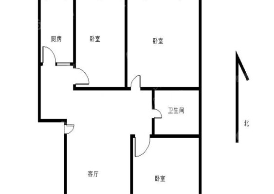 石门小区3室2厅1卫123㎡