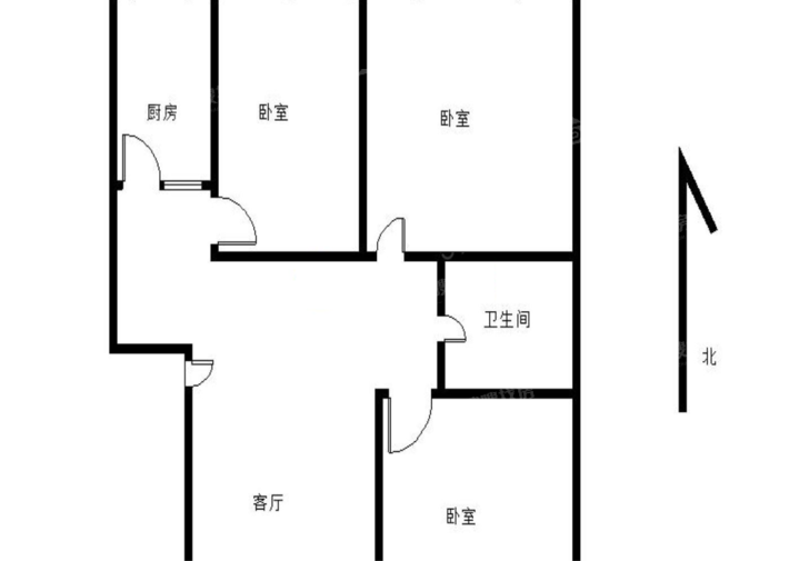 石门小区3室2厅1卫123㎡