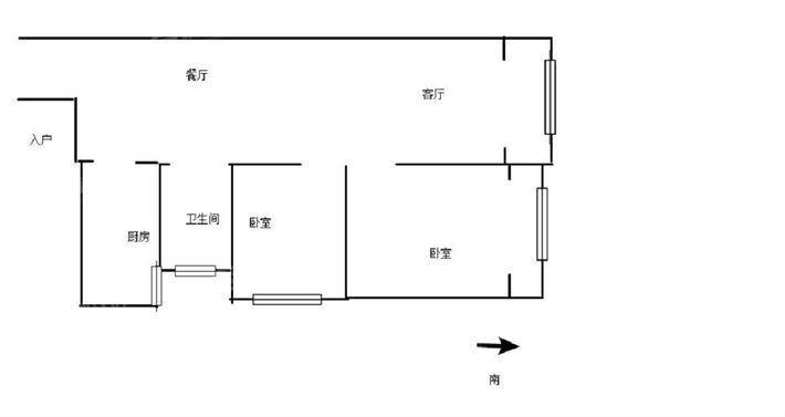 宏达山庄C区2室1厅1卫84㎡