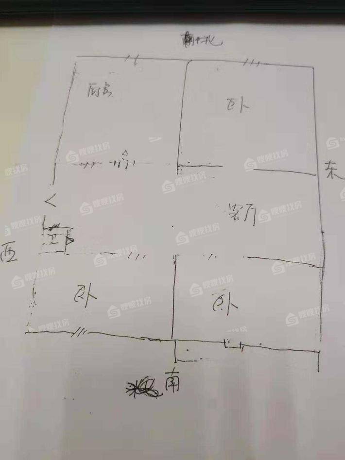 郊区外贸住宅楼（运河区朝阳西街）3室2厅1卫84㎡