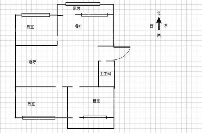 南湖小区3室2厅1卫96㎡