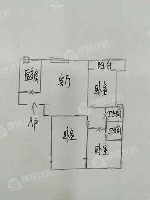 紫鑫苑3室1厅1卫121㎡