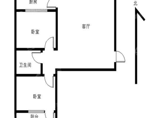 众诚百合园2室2厅1卫92㎡