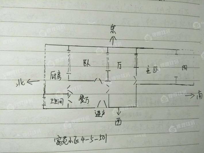 富苑小区2室2厅1卫80㎡