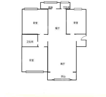 藏龙福地3室1厅1卫130㎡
