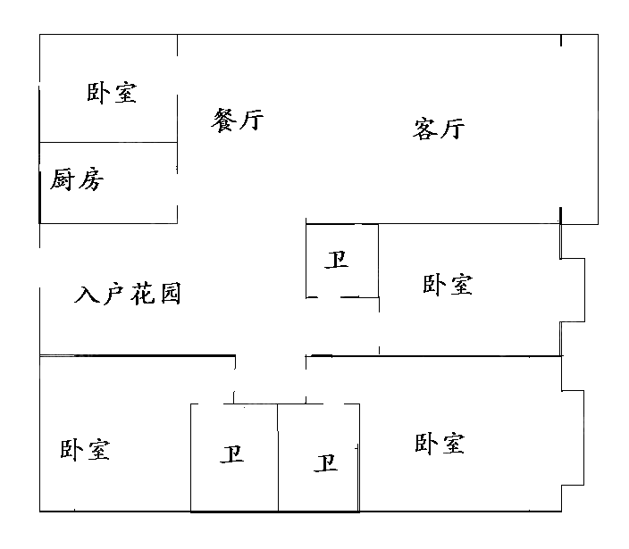 东胜紫御府1.2号地4室2厅3卫228㎡