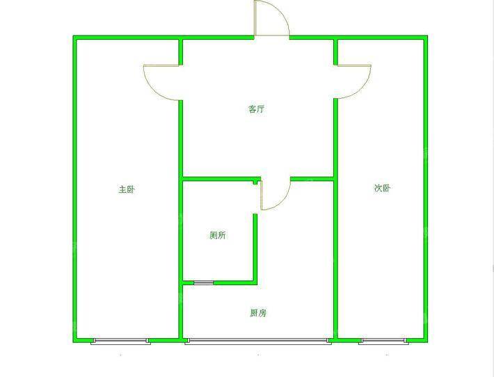 裕东小区2室1厅1卫67㎡