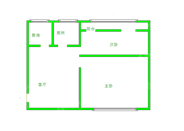 国瑞城（国瑞园）2室1厅1卫98㎡