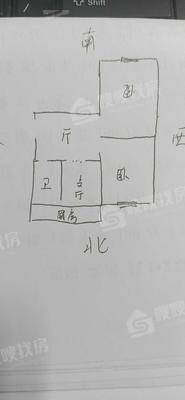 电业局宿舍2室1厅1卫64㎡