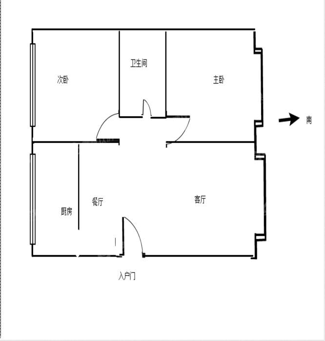 锦绣城（五区）2室2厅1卫82㎡