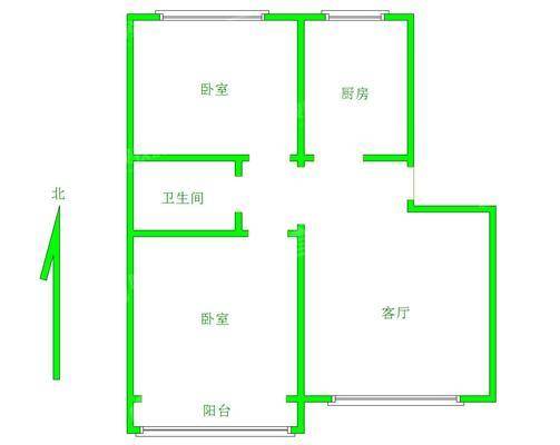 头道沟家园2室1厅1卫71㎡