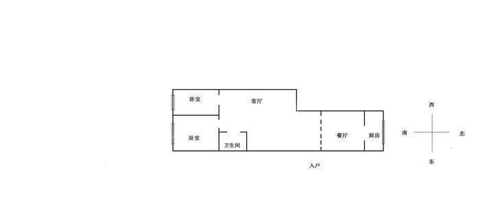 北兴隆小区东区2室1厅1卫70㎡