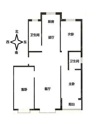 锦绣城（五区）3室2厅2卫122㎡