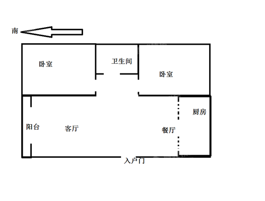 双塔山镇工行商住楼2室2厅1卫110㎡