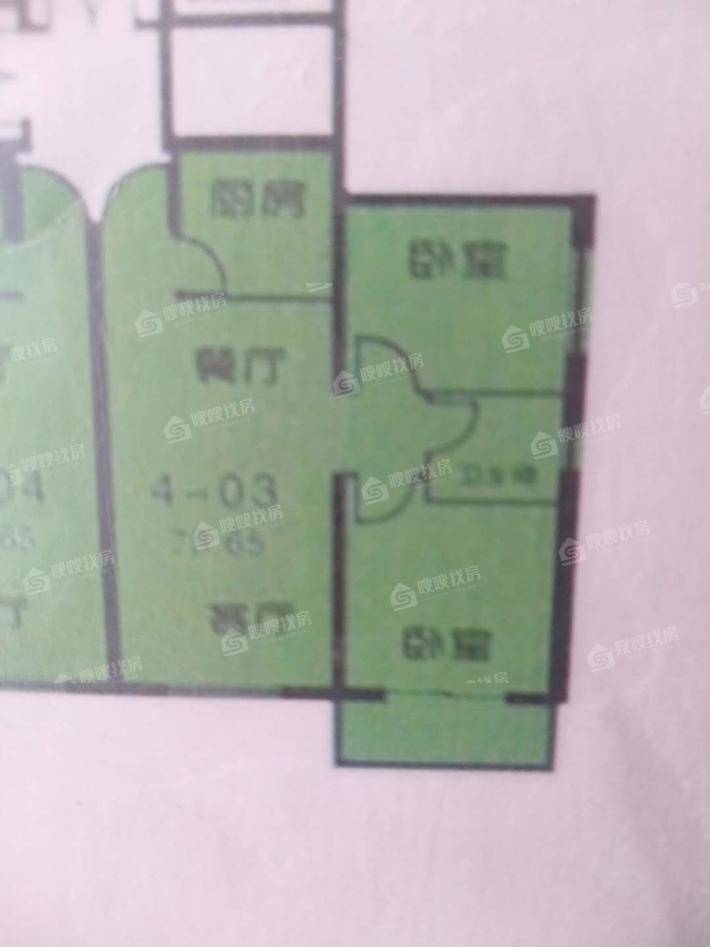 龙洲新城2室2厅1卫79㎡