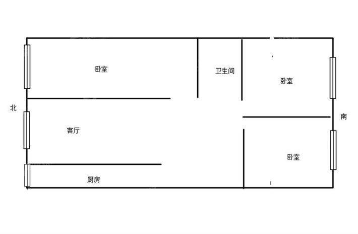 碧峰门棚户区二区3室1厅1卫83㎡