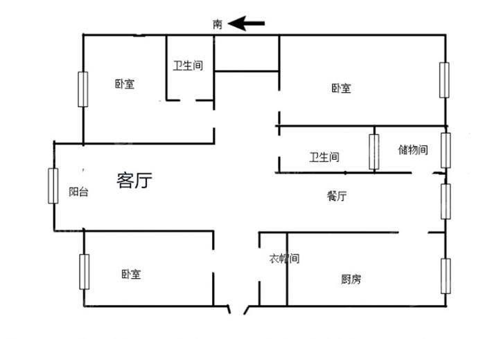 紫薇家园二期3室2厅2卫156㎡