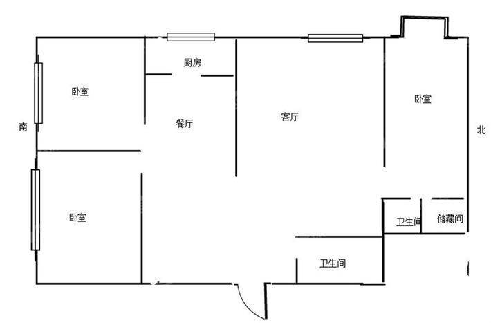 荣信大厦3室2厅2卫148㎡