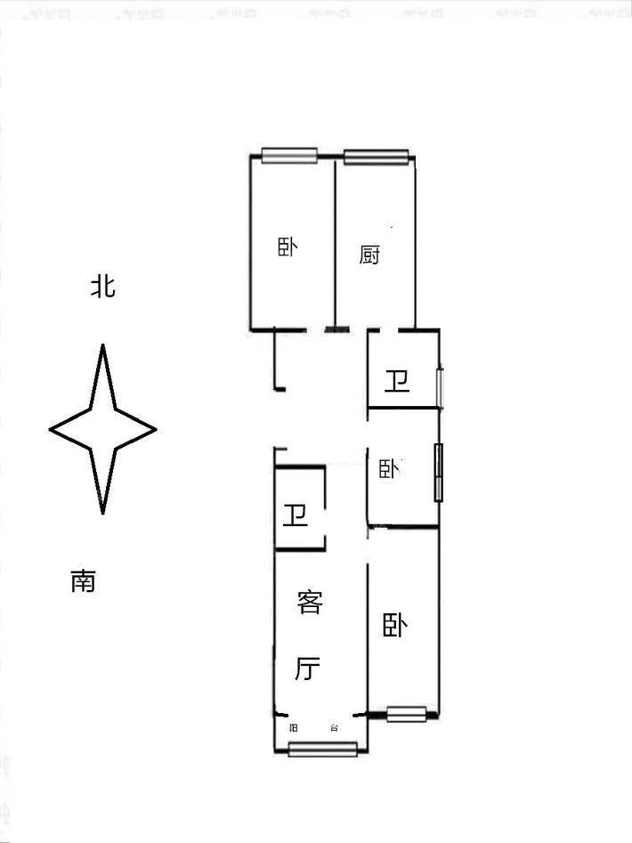 光荣路广电小区3室2厅2卫121㎡