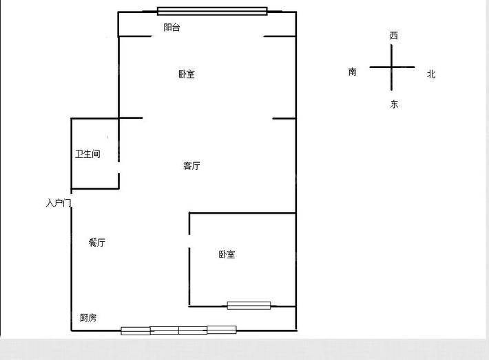 万树园小区2室2厅1卫66㎡